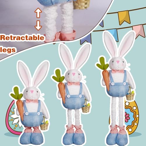 Figure de lapin mignon de Pâques extensible décor de printemps et salon - 7