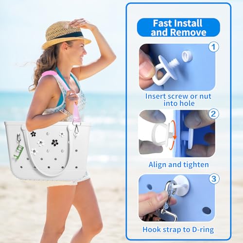 Image of Strap Wrap Clips Buttons Charm Accessories for Bogg Bag
