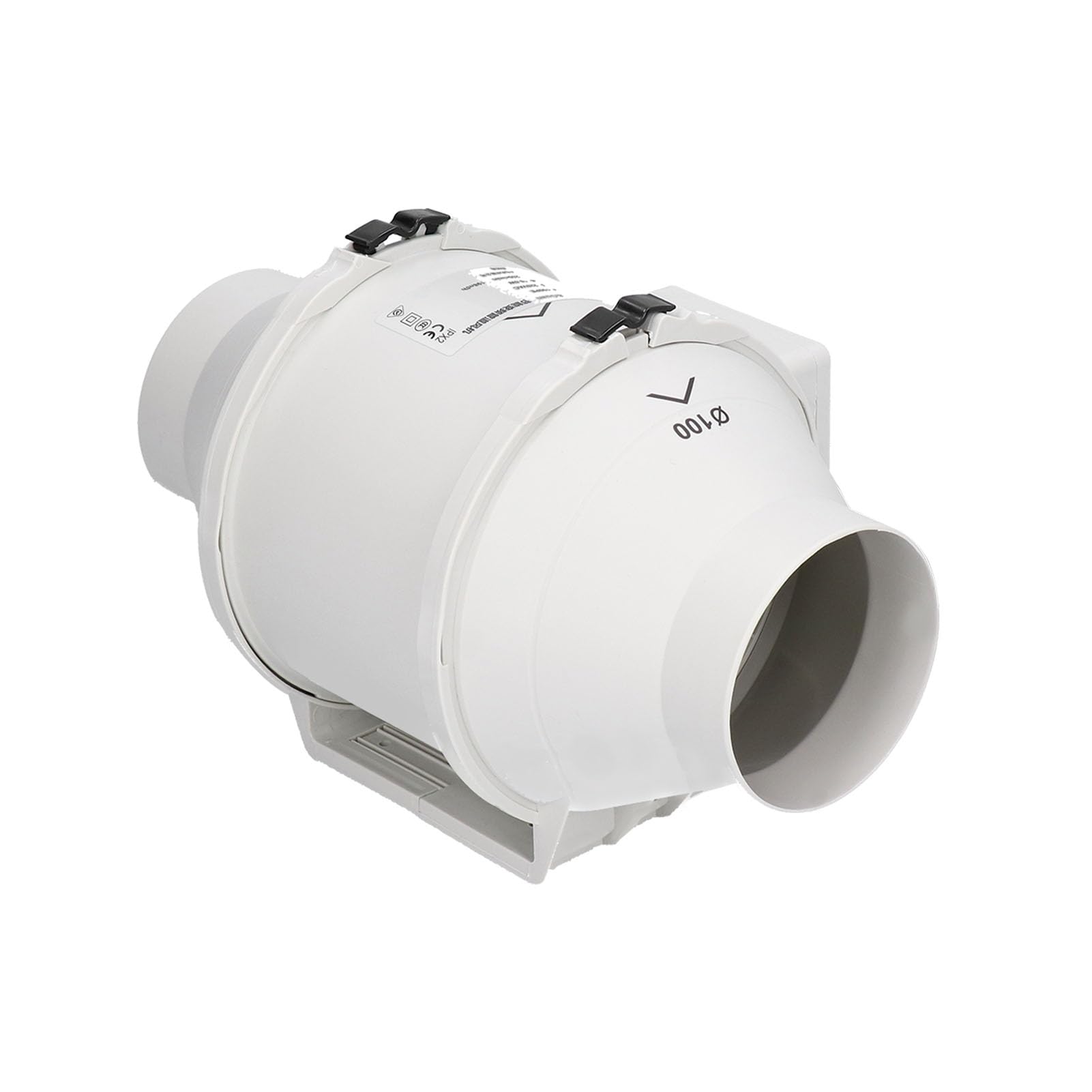 Ventilador de conducto silencioso de flujo mixto con motor impermeable para extracción de aire fresco - adecuado para uso comercial/doméstico