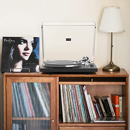 Image of Record Player Turntable for Vinyl Record Wireless Output Aluminium Platter Belt-Drive LP Turn Table 2 Speed Phono RCA Line Out AT-3600L MM Cartridge Audio Sound USB Digital to PC Vinyl Recording Black