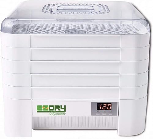 Miniatura 1 de Excalibur ECB50B EZ Dry - Deshidratador eléctrico apilable de 5 bandejas con control de temperatura con sensor de calor, incluye pantallas de malla,