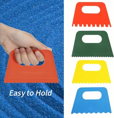 Image of Plastic Paint Scrapers for Water, Oil and Other Types of Painting Paint Texture Design Tool, Clay Texture Design Tool (Pack of 4 Pcs)