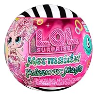 L.O.L. Surprise! Mermaids Makeover Magic Tots – Echter Lipgloss für Dich und Deine Puppe zum Selbermachen, Make-up Mischen und Herstellen, Lustiges Wasserspiel, 6 Puppen zum Sammeln – ab 4 Jahre