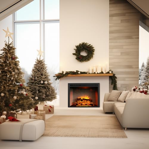 Electric Fireplace Insert with Heater