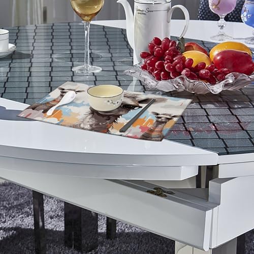Set de table girafe en toile premium chic et thermorésistant x6 - 5