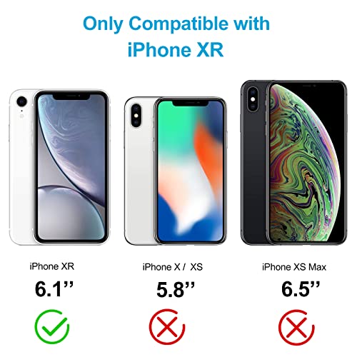 Pnatee Phone Case For Iphone Xr, Solid Color Curly Wave Frame Soft Tpu Bumpers Back Phone Cover For Iphone Xr (6.1 Inch), Cute Iphone Case For Women Girls, Green #TOP1