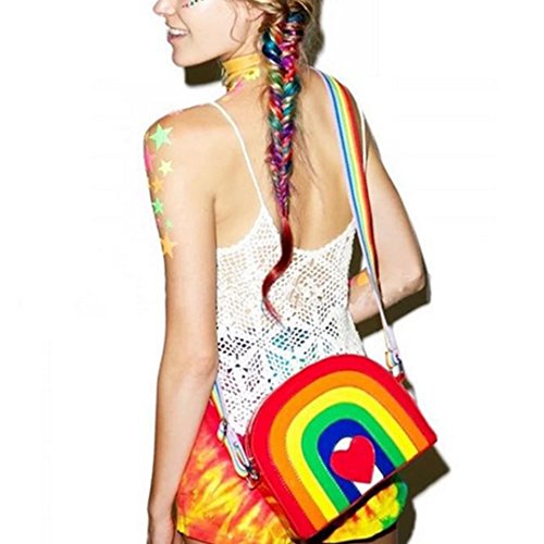 Bolso Colorido para Niñas de Cuero Sintético PU miniatura 2