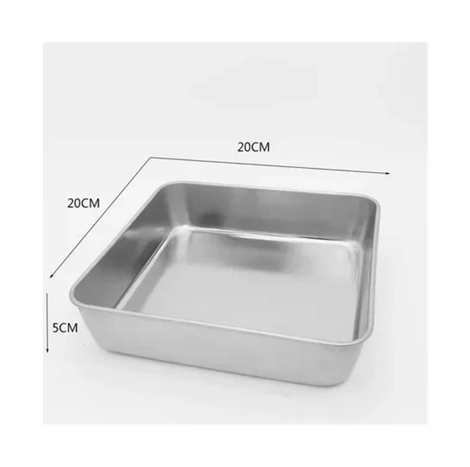 HIZON Bandeja for Hornear con Rejilla de Acero Inoxidable 304 | Horno for hornear pasteles, bandeja for barbacoa, plato, horno(20x20cm tray)