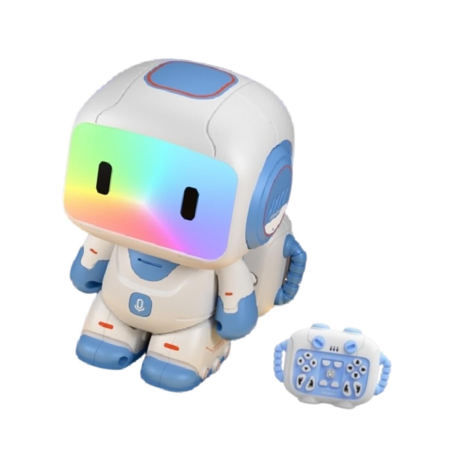 Amagogo Robot Giocattolo interattivo telecomandato per Bambini e Bambine, con modalità di Programmazione Regolabile, Giocattolo educativo, Regalo di, Blu