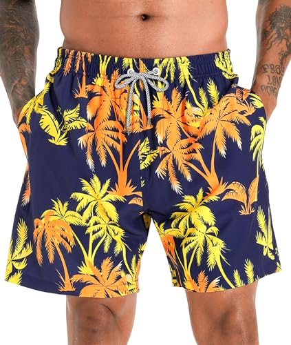 APTRO Men's Swim Trunks with Compression Liner 5 Inch Bathing Suit Beach Swimsuits2