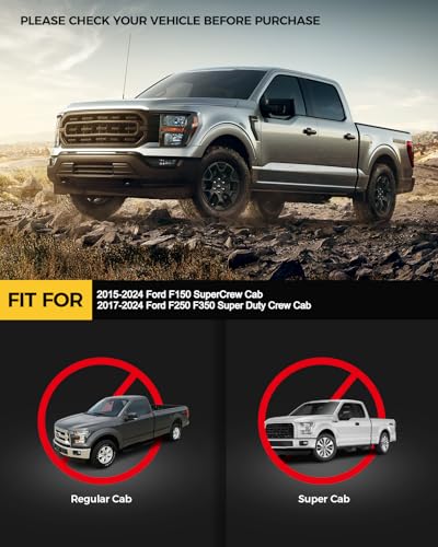 Estribos laterales para Ford F150 y F250 Supercrew 2015-2024 miniatura 2