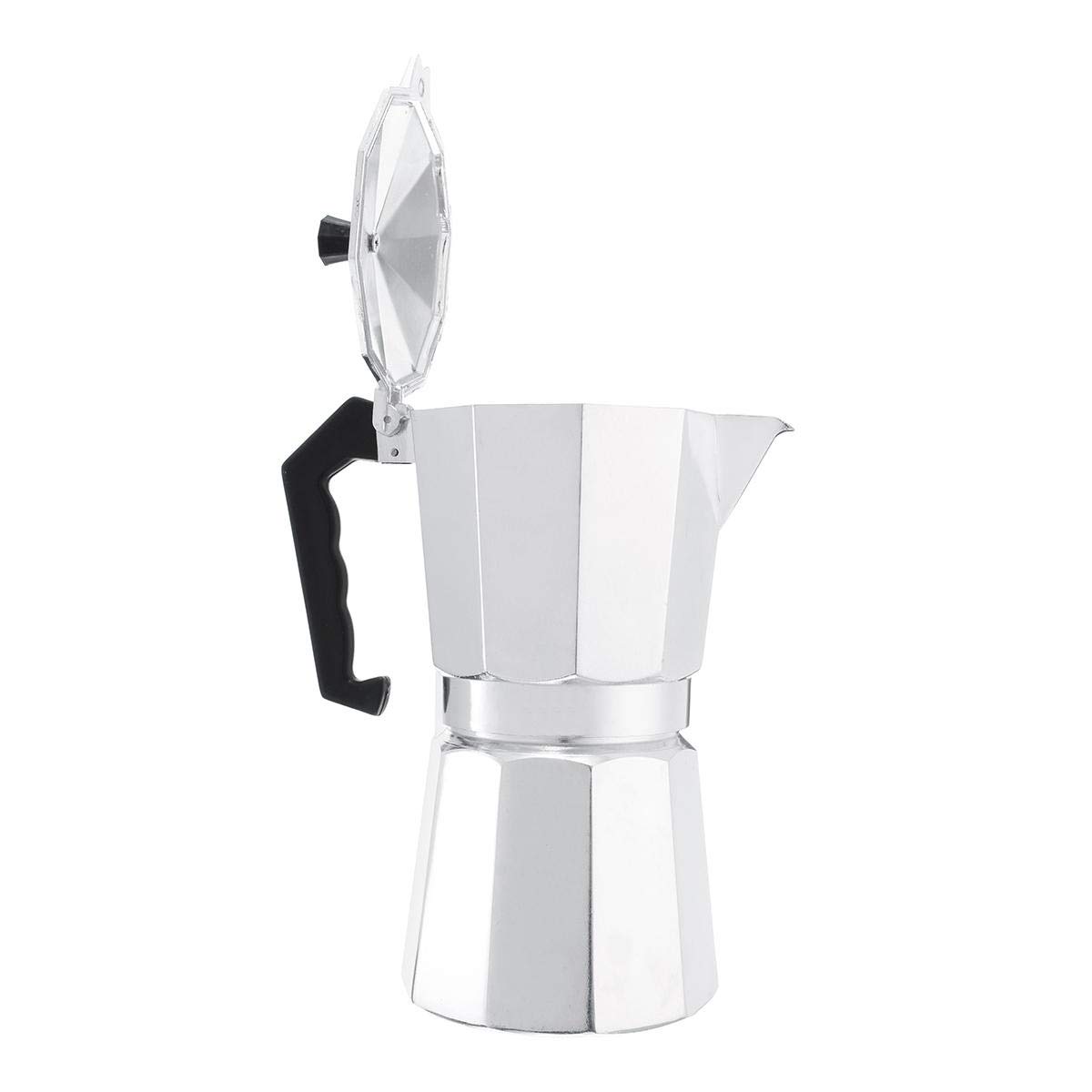 KingLan 3/6/9/12 Tazas Aluminio Espresso Moka Percolator Cafetera Portátil Stovetop Home DIY -600Ml