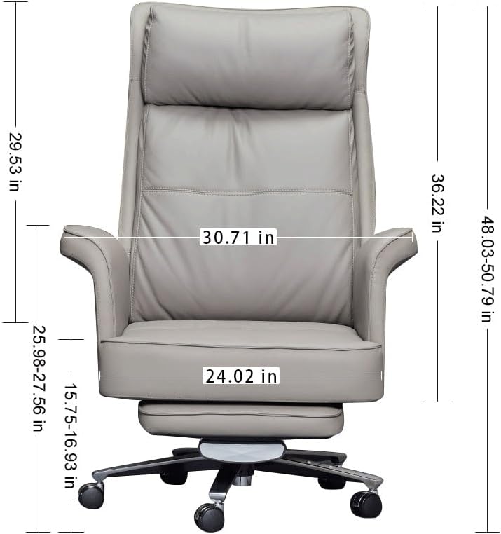 VIDI Office Chair High Back Desk Executive Swivel Boss with Footstool image 4