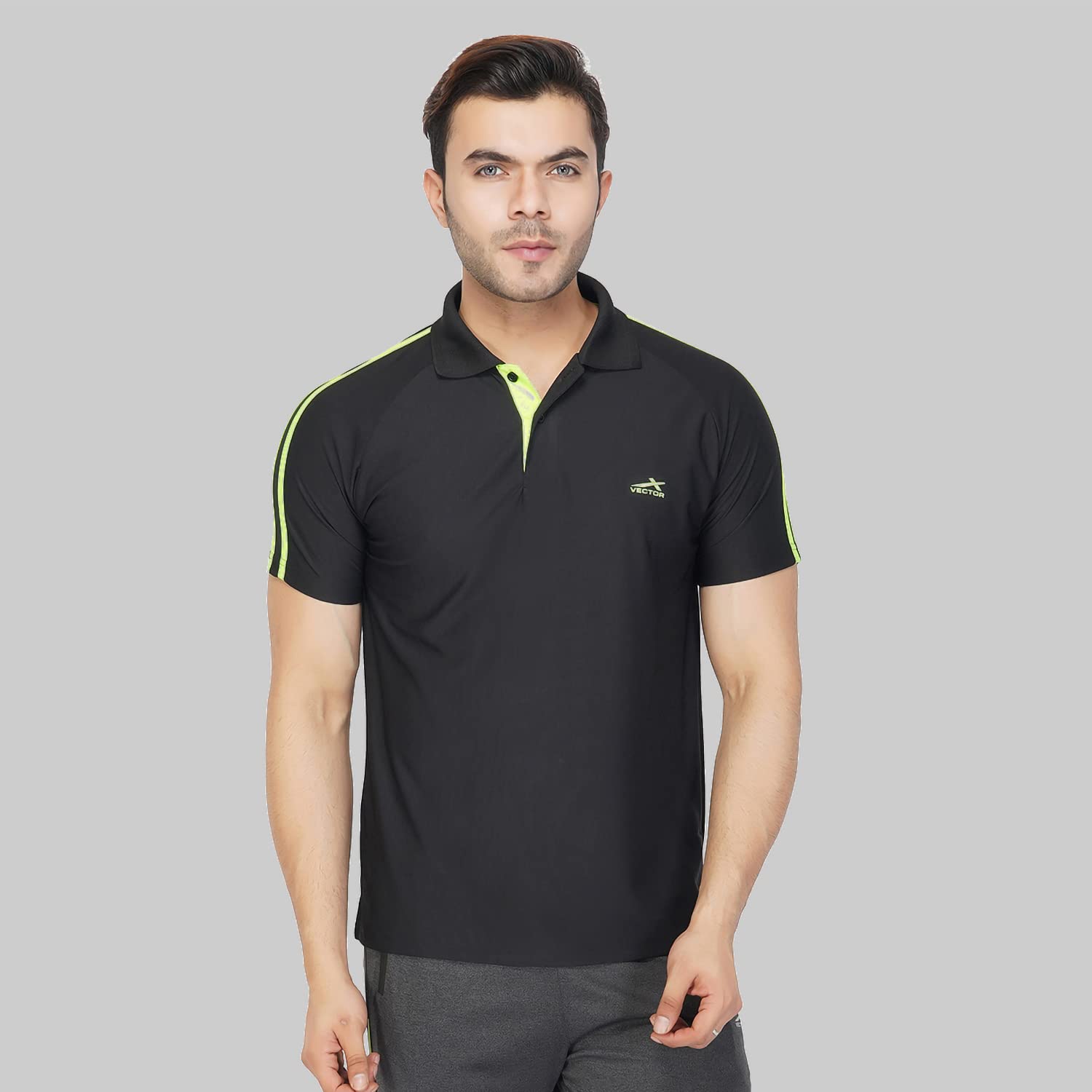 Vector X OMT-174 Men's Polyester Half Sleeve Polo Neck T-Shirt-picture-36