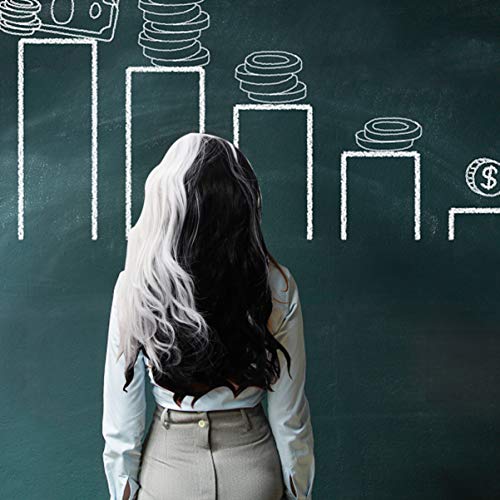 PIXNOR Peruca Longa Ondulada Feminina Peruca Loira Encaracolada Arco-Ãris Peruca Multi Colorida Peru