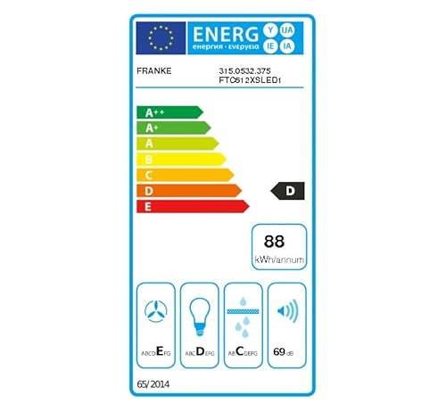 franke hotte tiroir 60cm 420 m³h inox 487702 - vue 6