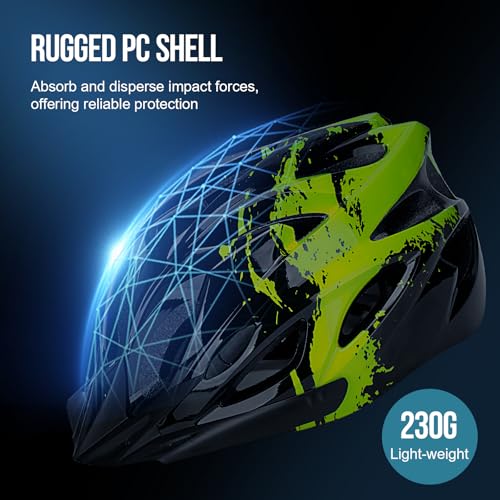 Fahrradhelm Erwachsene mit Licht für Damen und Herren 57-62CM, Radhelm, Cityhelm Urban Fahrradhelm für Herren Damen mit Abnehmbarer Magnetische Schutzbrille Visier