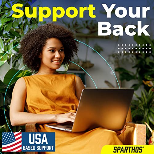 Sparthos Lumbar Support Pillow - Lower Back Pain Relief For Office Chairs, Car Seats, Desk, Driving Comfort, Recliner, Couch - Ergonomic Sitting Posture Cushion - Gel Cooled Memory Foam (Gray) #TOP5