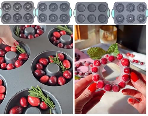 Molde de silicona para cubos de hielo en forma de corona de Navidad miniatura 2