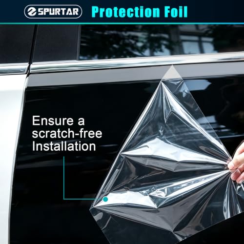 Image of Spurtar Vinyl Wrap for Cars Ultra Gloss Black 1ft X 5ft Self-Adhesive