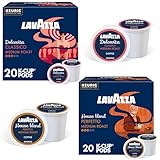 Lavazza K-Cup Coffee Pods Variety Bundle for Keurig Brewers – Light & Medium Roast, Single-Serve K-Cup Coffee Pods, 40 Count Assorted Flavors (20 Dolcevita Classico & 20 House Blend Perfetto)