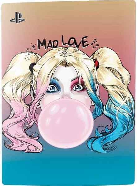 Skinit Decal Gaming Skin Compatible with PS5 Bundle - Officially Licensed DC Comics Harley Quinn Mad Love Design