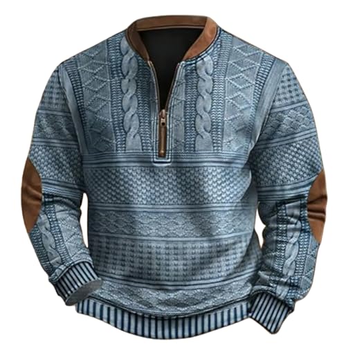 Whitecloths Life Clothing Men, Whitecloths Men's Vintage Knit Print Zip-Up Sweatshirt2
