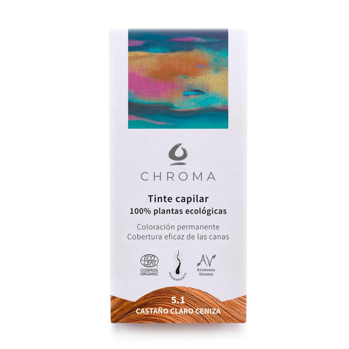 BIO Light Brown Ash 5 – 100 g – Vegetable Dye Powder without Ammonia – Cold Highlights – Gray Coverage – Vegan and Botanical – Strong, Soft and Shiny Hair