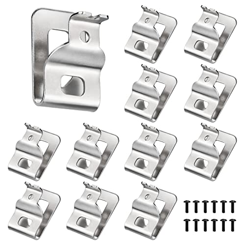 Image of Belt Clips for Dewalt, 12pcs 304 Stainless Steel Drill Tool Clips with Screws for Dewalt N268241 N086039 Fit for 20V Power Tools for DCD980 DCD985 DCD980L2 DCD985L2