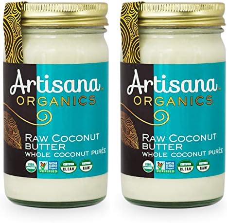 Artisana Organics Raw Coconut Butter (2 Pack (14 oz)) | No Sugar Added, Paleo, Keto Snack, Vegan and Non-GMO