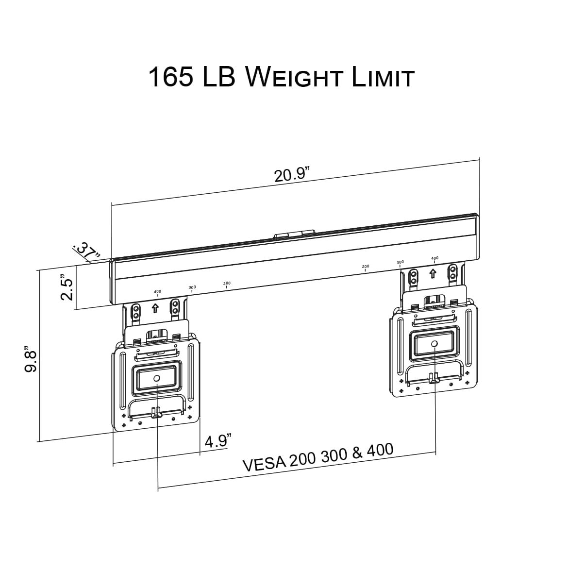 ynVISION.Design Soporte de pared ultra delgado para TV Micro Gap | Compatible con televisores Samsung Frame (2021-2024) para una fácil instalación (32-65 pulgadas, paquete de 4)