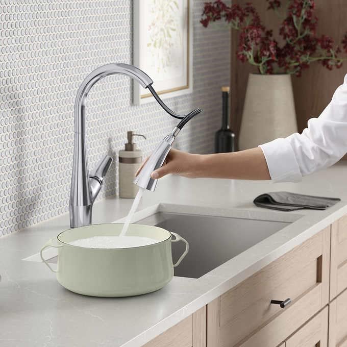 Stainless Steel Touchless Pull-Down Kitchen Faucet with Spray