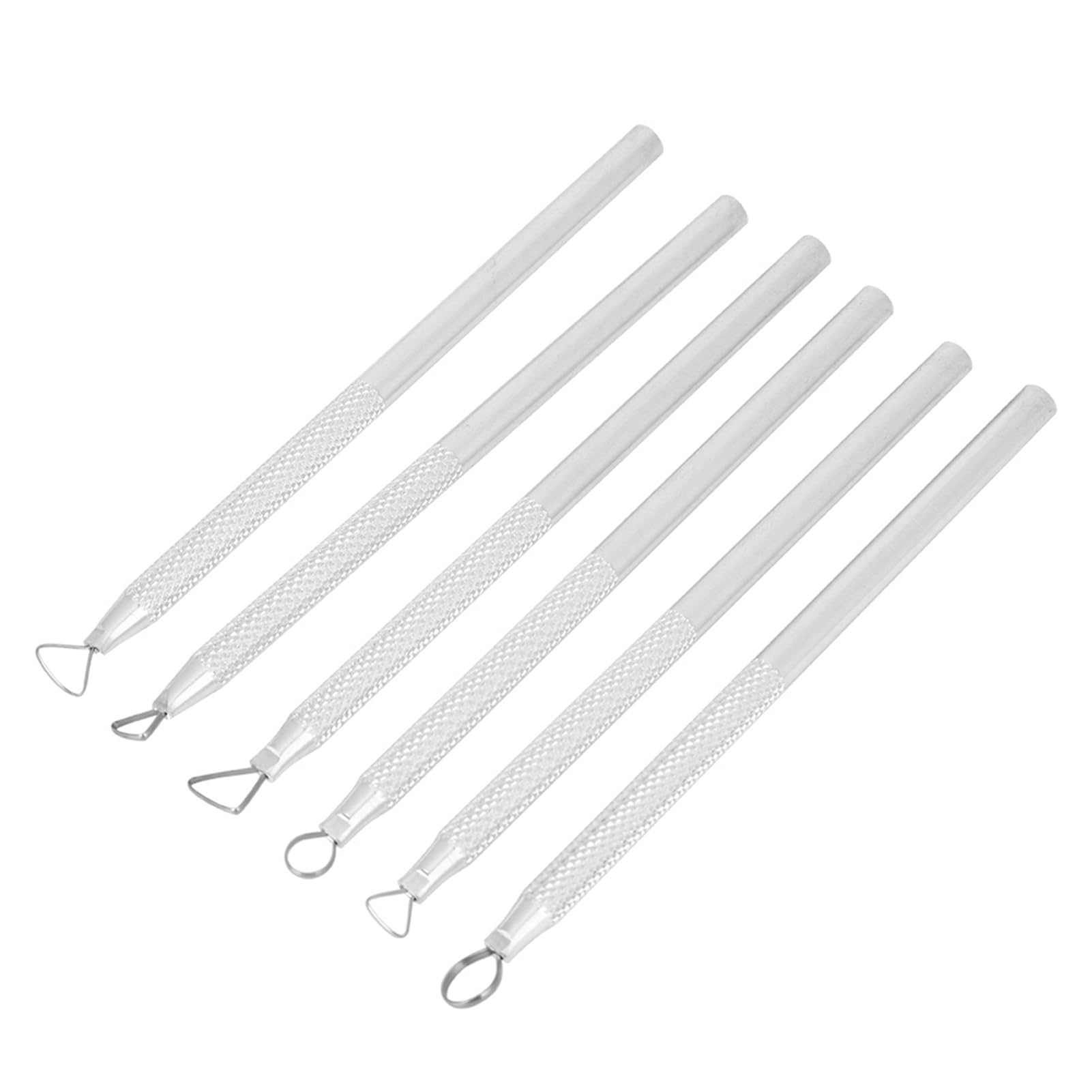 Walfront 6pcs Pottery Clay Sculpting Tools Aluminium Alloy Ceramic Adobe Modelling Scraper