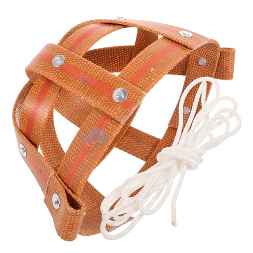 FONDOTIN Horse Mask Fly Leather Grazing Muzzle Mouth Covering Safe Comfortable DIY Size