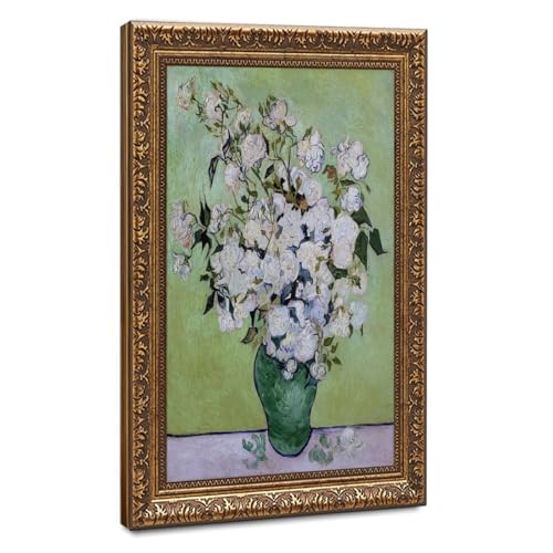 Vase of Roses Van Gogh poster toile cadre suspendu 50,8x76,2 cm tableau décoration murale salon
