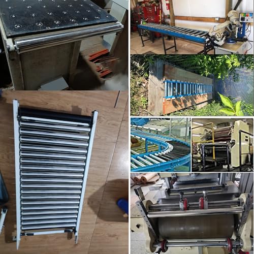 Replacement Conveyor Roller 40 36 32 28 24 20 18 16 12 10 8 6 4 Inch, 5 Pack Stainless Steel Telescopic Gravity Conveyor Rollers for DIY Projects And Pet Fence, Industrial Handling Roller(38mm/1.5inch