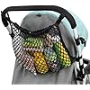 Accmor Universal Stroller Organizer, Polyester Net Mesh Bag Fits for Uppababy, Nuna, Britax, Doona Strollers, Non-Slip Adjustable Stroller Mesh Cargo Net Storage Caddy Accessories