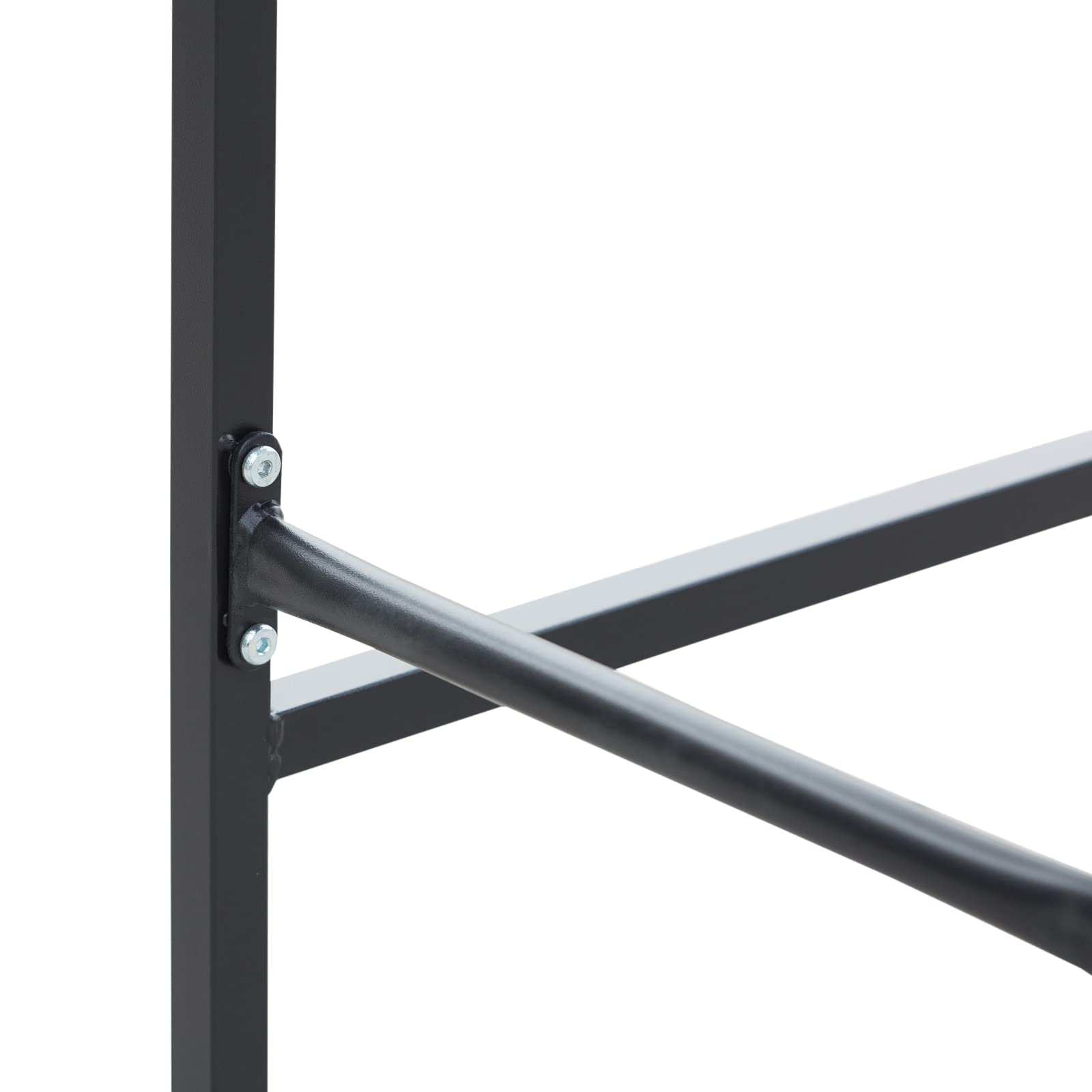 Outsunny Set da Bar/Ristorante 3 Pezzi: 2 Sgabelli (40.5x50x82cm) 1 Tavolo Vetro Temperato (Φ60x102cm), Nero e Marrone