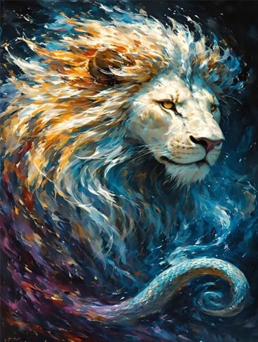 Diy Broderie Diamond Art Lion | Le Cadeau de Noël Créatif Idéal pour Vos Proches