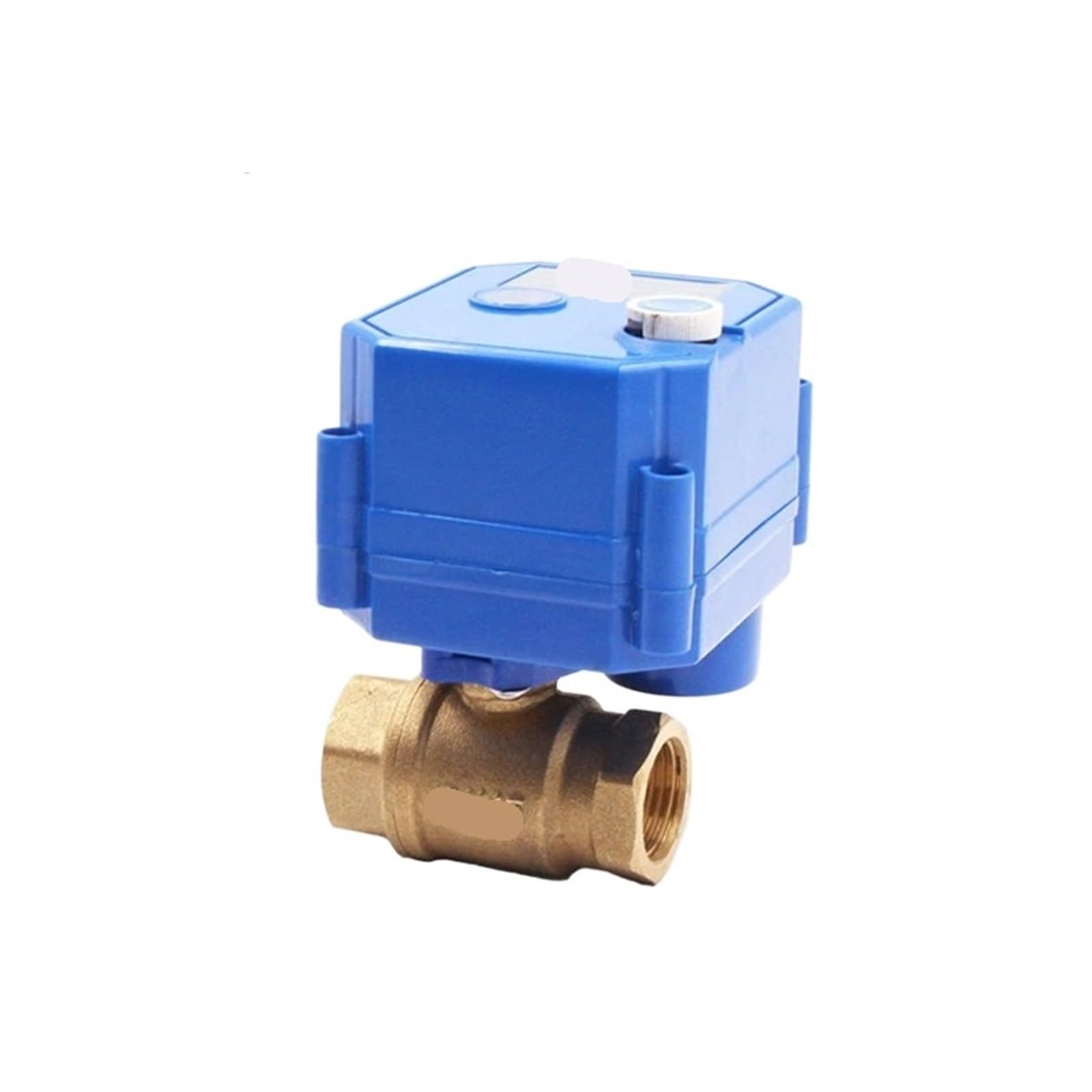 Ouhbndeaz Adc9-24V-Cr04 Dn8 Dn15 Dn20 Dn25 Electric Ball Valve Brass 2-Way 2/3-Wire Actuator With Manual Switch Ac220v Dc24v Dc12v Adc9-24V(,Onesize)