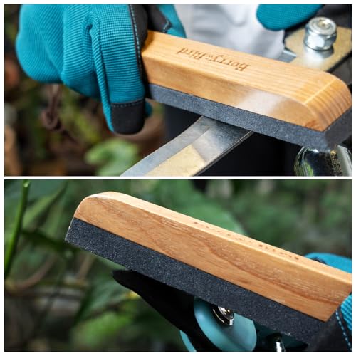 Berry&Bird Sharpening Stone File Garden Tool Sharpener with Handle, 180 Grits Silicon Carbide, Sharpening Knife, Axe, Hatchet, Lawn Mower Blade, Spade, Ideal for Garden, Chefs & Knife Enthusiasts - Image 6