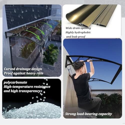 Auvent extérieur imperméable et résistant aux UV pour balcon long - 6