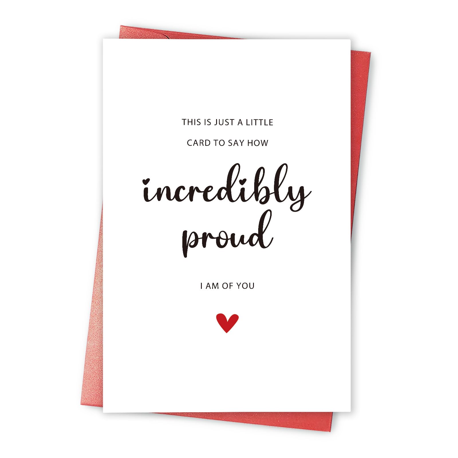 Amazon.com: Qiavor Incredibly Proud of You Card, Congratulations Card, Graduation  Card, Well Done Card, Encouragement Card, Promotion Card, Passed Exam Card  : Office Products