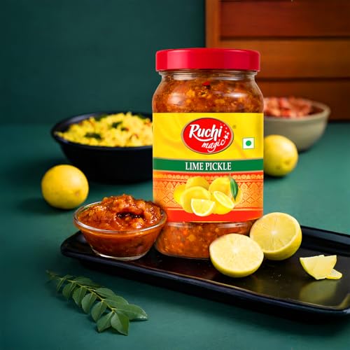 Image of Ruchi Magic Lime Pickle | Tangy and Spicy Traditional Indian Taste | Sun-Ripened Lemon Pieces Blended with Aromatic Spices | Perfect with all Meals | 1 kg
