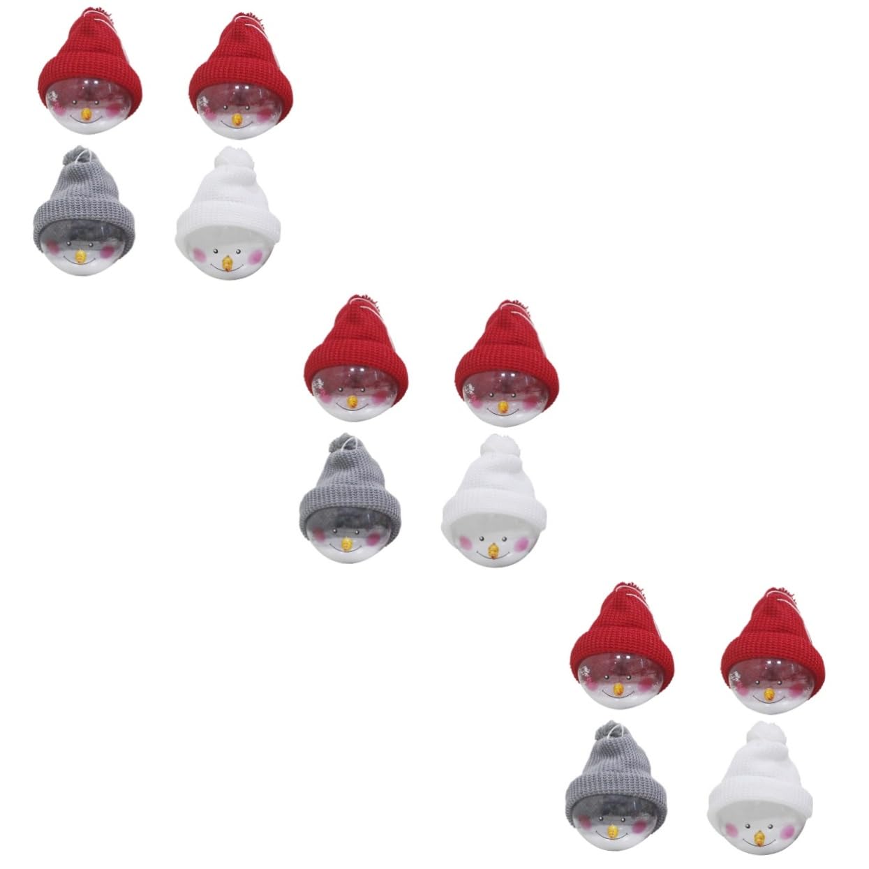 OUNONA 12stücke Weihnachtsbaumkugeln Mit Schneemann-Design Bunte Hängende Christbaumornamente Für Festliche Dekorationen Für Weihnachten Hochzeiten Und Partys