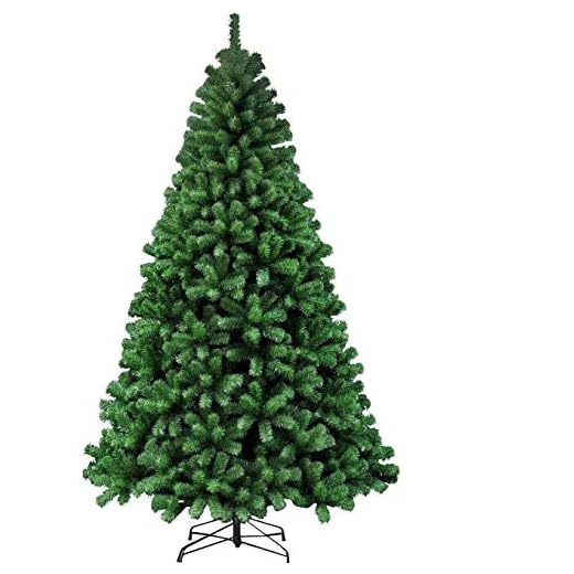 Abaseen 7ft Artificial Christmas Tree Xmas Pine Tree with 1200 Tips Solid Metal Legs Perfect for Indoor and Outdoor Holiday Decoration