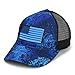Patriot Series American Flag Hat 6-Panel Unstrutcuted American Flag Dad Cap (Blue Cirrus)