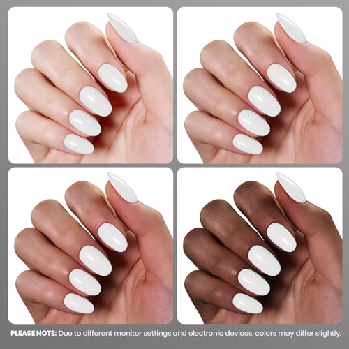 Image of Beetles 10ml White Gel Polish - 1pc Pure White Gel Polish French Nail Art Manicure Salon DIY Design at Home Soak Off UV Gel
