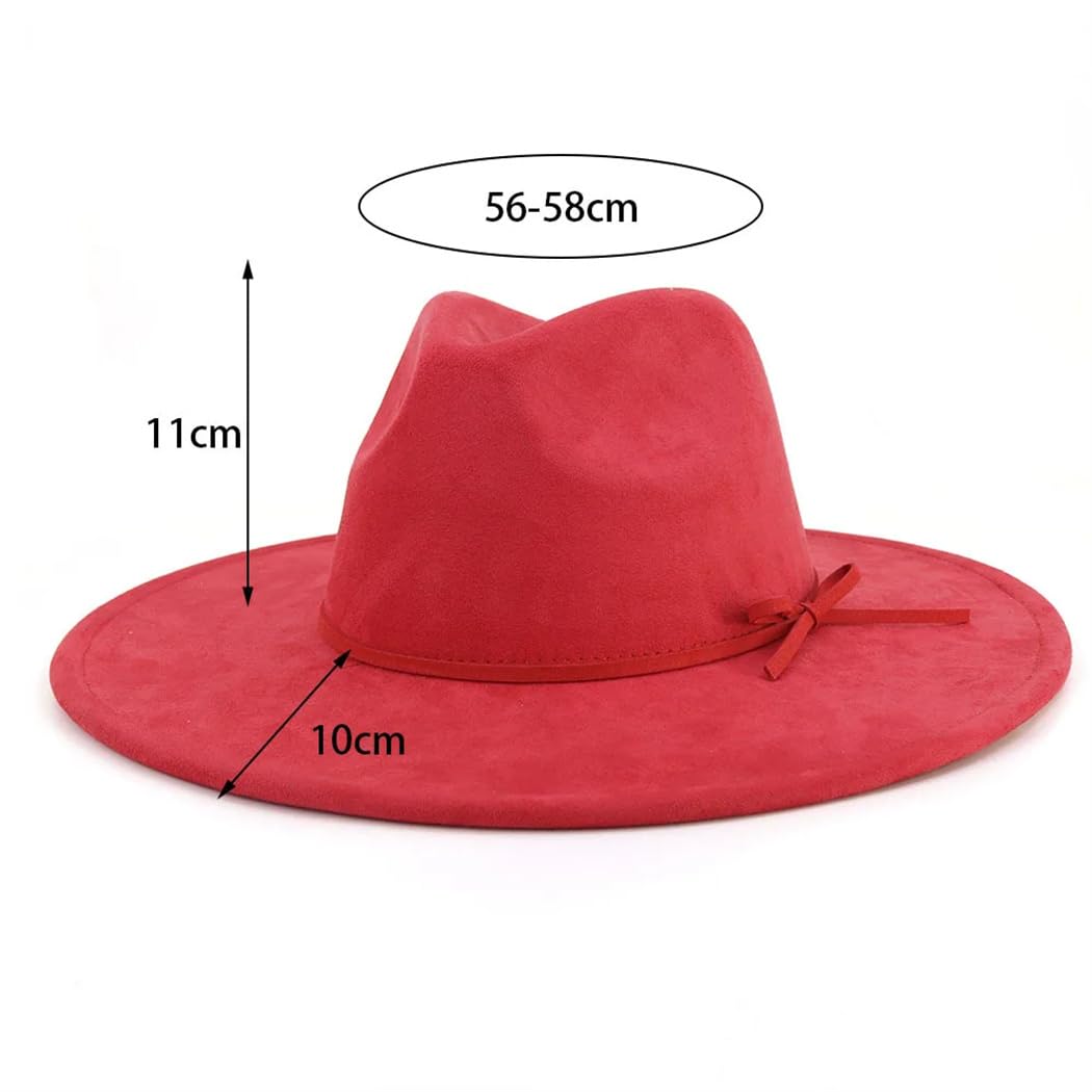 Unisex Big Brim Suede Top Hat Jazz Fedora Cappelli Donna Elegante Partito Matrimonio Feltro Cap Uomini Dress Cappelli