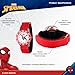 Marvel Spider-Man Kids' Bezel Stainless Steel Time Teacher Analog Quartz Nylon Strap Watch
